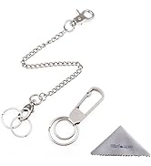 Keychain, Wisdompro Stainless Steel Key Clip and 8 inch Wallet Chain Pocket Keychain with Keyring...