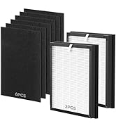 Dhyala Official 6 pcs Pre-Filters & 2pcs Hepa Filters Compatible with KJ03 Air Purifier, Removes ...