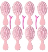 8 pcs Mini Hair Brush,Travel Detangling Brush with Exquisite Packaging Box,Mini Brush for Most Ha...