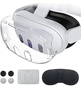 OLCLSS Replacement kit for Meta Quest 3,Accessories Included Transparent Shell Cover, Lens Temper...