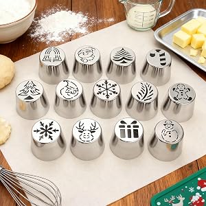 Extra Large Christmas Icing Tips Kit