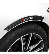 4Pcs Car Wheel Eyebrow Strip Universal Carbon Fiber Car Wheel Fender Flare Eyebrow Arch Trim Lips...