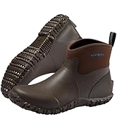 UVSAI Men's Waterproof 5.3-inch Ankle High Garden Shoes Rain Boots Slip-On Footwear for Gardening...