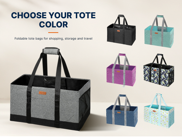 WONDAY Extra Large Foldable Grocery Tote Bag