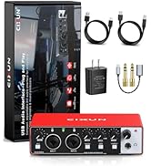 CIXUN 2x2 USB-C Audio Interface for PC/Mac Recording, 24-bit/192kHz, Dual TS/XLR Inputs, +48V Pha...