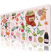 NXZGO Desk Mat, Pink Leather Desk Pad Blotter Protector, XXL Large Mouse Pad,Computer Laptop Mous...