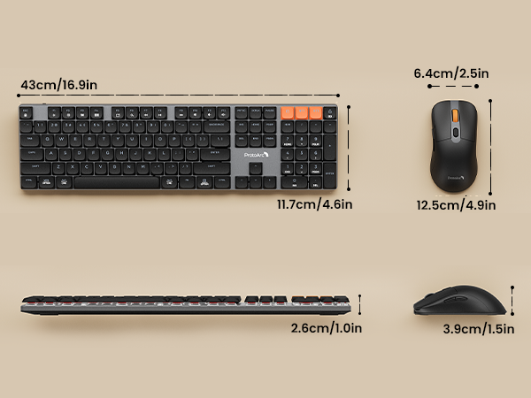 wireless mechanical keyboard and mouse combo
