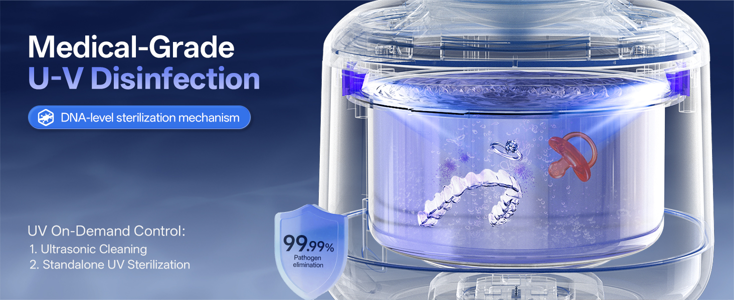 UV ultrasonic retainer cleaner machine