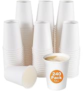 WUHUIXOZ 240 Pack 12oz Disposable Paper Cups, Paper Coffee Cups,Hot/Cold Beverage Drinking Cups