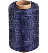 KAQRHFT 0.8 mm 328 Yards Round Waxed Thread, Waxed Thread for Leather Sewing, Leather Thread Wax ...