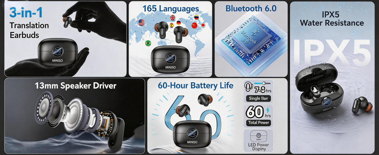 Translator Earbuds Ai Translation Earbuds Real Time Translatior Headphones Translatior Headphones