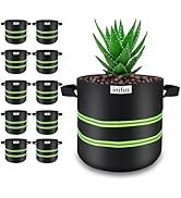 10 Pack 5 Gallon Grow Bags,Heavy Duty Thickened Felt Breathable Fabric Pots,Plant Grow Bags,Fabri...