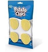 Fred Potato Clips, Set of 4 - Wavy Potato Chip Shaped Bag Clamps, Fun Kitchen Accessories for Sna...