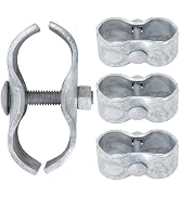 VIVIDA Dog Kennel Clamps 1-5/8", Galvanized Chain Link Fence Panel Clamps, for 1-5/8" OD Pipe, wi...