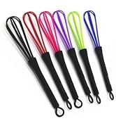6Pcs Multicolour Mini Whisks for Hair Dye Color Mixing, 7 x 1.2 in, Balloon Salon Barber Hairdres...