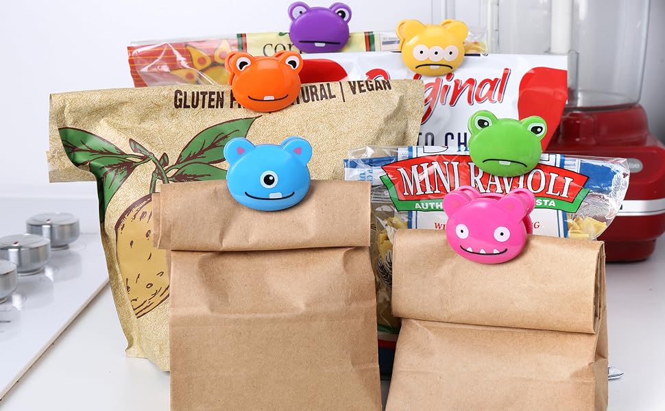 Bag Clips 6 Set + Crazy Monsters - BC05XM