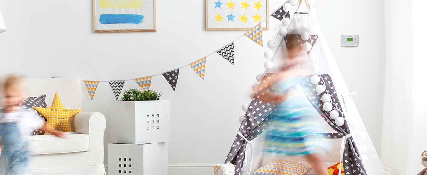 5-2 Day Programmable Thermostat in the kids' room