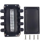 YETLEBOX Watertight Junction Box, IP67 Waterproof Electrical Project Box with 12P 15A Barrier Ter...