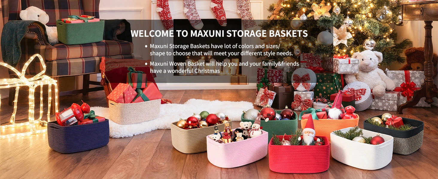 Maxuni 3-Pack Storage Baskets for Organizing