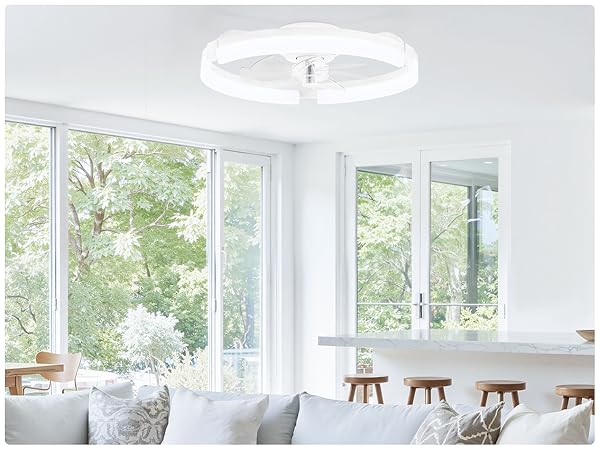 flush mount ceiling fan with lights