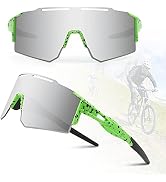 Ukoly Cycling Sunglasses for Men Women with 3 Interchangeable Lenses, Polarized Sports Sunglasses...