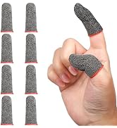ENPOINT 10 Pack Black Finger Sleeve for Gaming, Thumb Covers,Dedales Gamer Profesionales Thumb Sl...