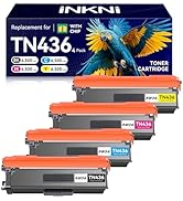 TN436 Toner Cartridge Set 4 Pack(with chip) Compatible Replacement for Brother tn436bk tn433 tn43...