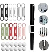 MOKUYOBY 12 Pack Magnetic Pen Holder, Silicone Pencil Holders Adjustable for for Refrigerator, Of...