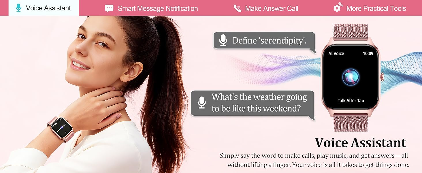 AI Voice Assistant Smart Watch