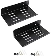 SinLoon 7.8 Inch Small Shelf in Flat Satin Aluminum Bathroom Shelf Wall Mount for Small Speaker S...
