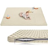 Huloo Sleep Baby Floor Play Mat for Playpen, Extra Thick 71x59 Inches Padded Mat with Ultra Soft ...
