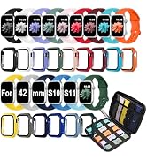 15 Pack Compatible with Apple Watch Bands 40mm 41mm 42mm 44mm 45mm 46mm Women Men, Watch Screen P...