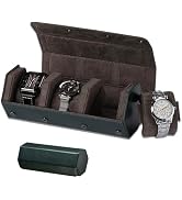YANHHAN 3 Watch Travel Case, Leather Trave Watchl Case for Men and Travel Box, Hexagonal Watch Ro...