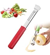 2-In-1 Corer Remover and Apple Peeler - 2024 New Stainless Steel Fruit Corer Tool for Bell Pepper...