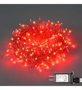 ILLUMINEW 300 Led Red String Lights Outdoor Waterproof Christmas Decorations, 108 Ft Fairy Lights...