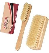 Boar Bristle Laundry Stain Brush Set by TAKAVU, Pure Boar Bristle for Scrubbing Out Tough Stains ...