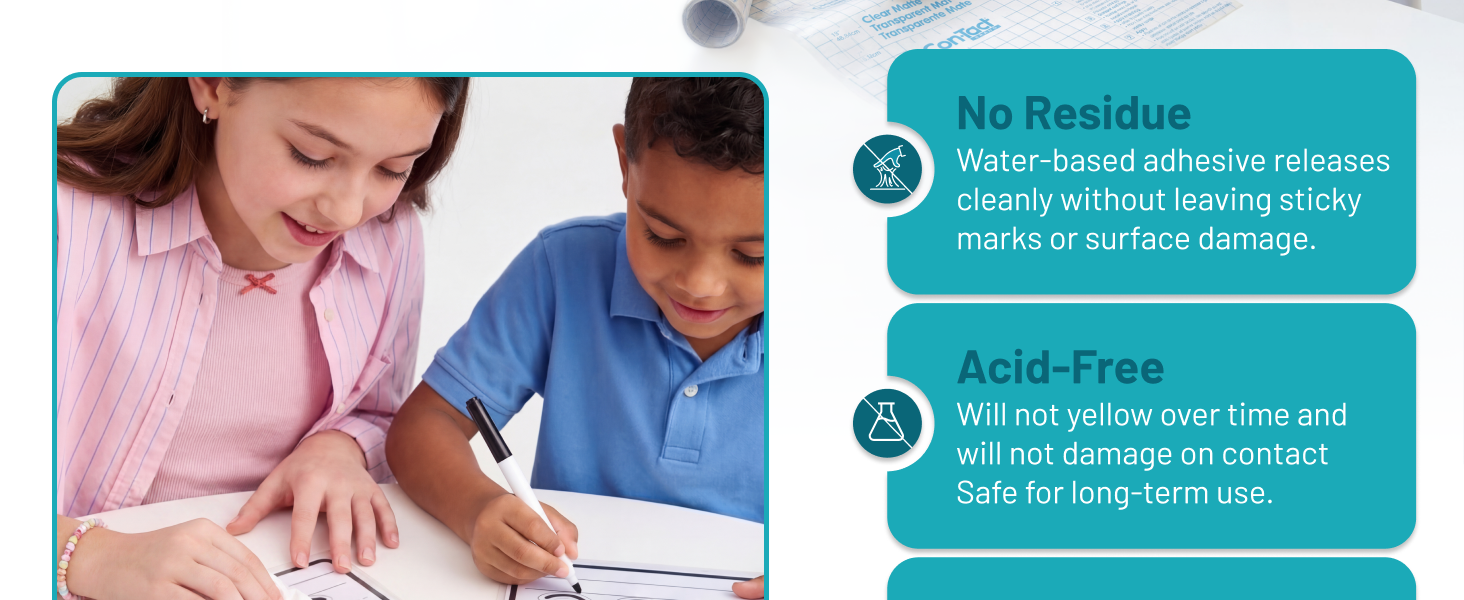 contact clear adhesive liner