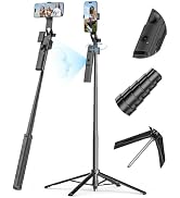 USKEYVISION 70'' Auto Face Tracking Tripod for iPhone, 360°Rotation Smartphone Tripod with Remote...