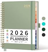 RETTACY 2026 Planner, Weekly and Monthly, Large Size (8.5" x 11"), Jan - Dec 2026, Agenda, Calend...