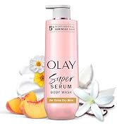 Olay Super Serum Body Wash for Extra Dry Skin, 24hr Long Lasting Rich Hydration, 5+ Ingredient Co...