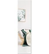 PETAFLOP Glass Full Length Wall Mirror Tiles, 4PCS 11x11 Inch Self Adhesive Full Body Home Gym Mi...