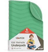 Washable Underpads Medium 18" x 24" (Pack of 1) - Reusable Waterproof Bed Pad for Babies and Kids...