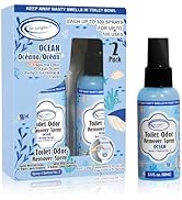 Air Jungles Toilet Poop Spray 2 Fl Oz (2 Count), Ocean Scent Oder Eliminator Spray Before No.2, U...