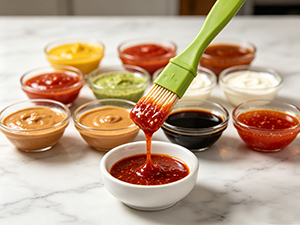 bbq sauce butter basting brush non-shed