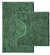 Bathroom Rugs Sets 2 Piece,Super Absorbent Chenille Bath Mats and U-Shaped Toilet Rug,Strong PVC ...