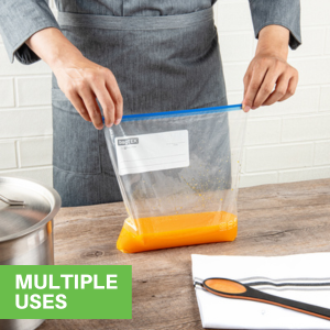 These greaseproof zipper lock bags allow you to store greasy foods without creating a mess.