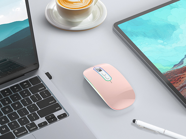 Bluetooth Wireless Mouse, 1000 DPI Optical Tracking, Ambidextrous PC/Mac/Laptop