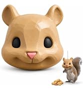 Squirrel Head Feeder, Funny Animal Face Hanging Feeder for Outdoor Garden, Novelty Mouse Design, ...