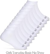 Fruit of the Loom Girls Everyday Basics Socks, Breathable with Half Cushion (Multi-Packs)