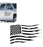 Hugwits American Flag Tailgate Decal, 11" x 20" Self-Adhesive Vinyl Sticker for Truck Rear Window...
